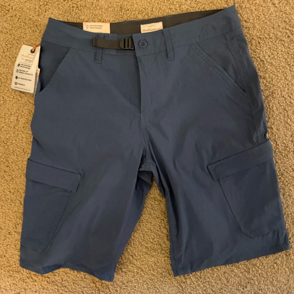 Weatherproof Blue Cargo Adjustable Shorts